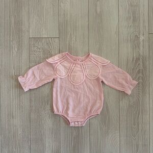 Pink Lace Trim Baby Bubble